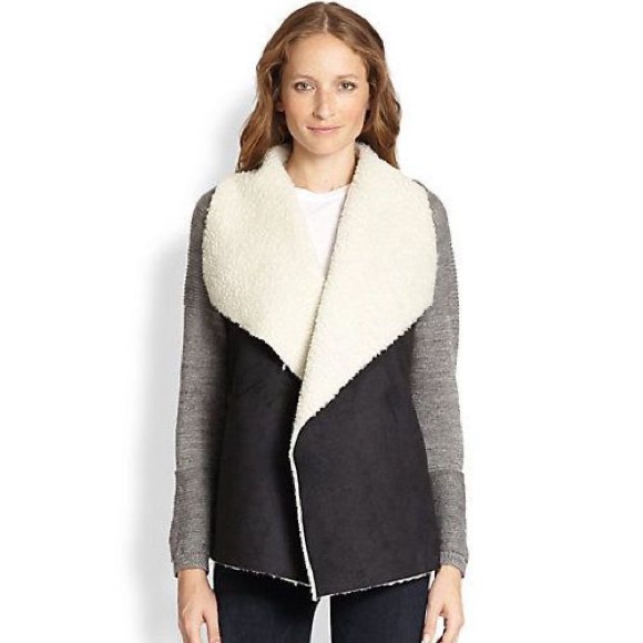 Design History Womens Faux Shearling Cozy Jacket